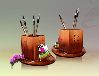 【木質筆筒擺件工藝品 周年慶紀念品禮品】價格,廠家,圖片,木質、竹質工藝品,永銀文化創意產業發展有限責任公司-